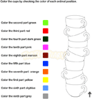 Color the Cups by Checking Ordinal Position