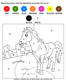 Color the Horse by Alphabets