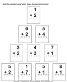 Adding Two One-digit Numbers - addition - First Grade