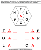Complete the Word with Letters T L G C P N