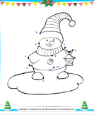 Connect the Dot Snowman with Lantern
