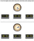 Digital Clock Matching