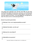Fill in the Blanks from Comprehension Crow and Swans