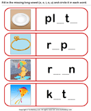 Fill Missing Vowel and Circle the Long Vowel
