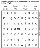 Find Sight Words