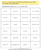Identify the Short Vowel in Words