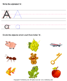 Identify Words for Letters (A-z) - alphabet - Kindergarten