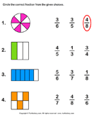 What Fraction Does the Shape Show? - fractions - First Grade