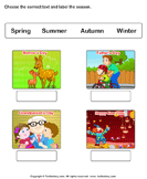 Label the Seasons - weather-and-seasons - Kindergarten