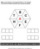 Make Words using Letters B C E F H T A