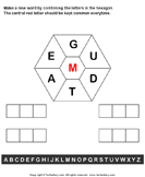 Make Words using Letters G U D T A E M