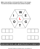 Make Words using Letters W E G T O I L