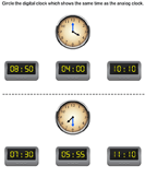 Matching Clocks to Nearest Hour and Half Hour