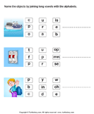 Name of Pictures by Connecting Long Vowels with Alphabets