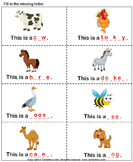 Farm Animals: Complete the Names - animals - Kindergarten