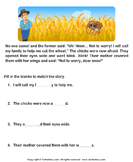 Read Comprehension Sparrow and Farmer and Answer the Questions