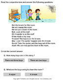 Reading Comprehension Broom for the Room
