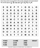 Find the Words in the Puzzle - spelling - First Grade