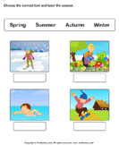 Label the Seasons - weather-and-seasons - Kindergarten