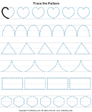 Trace the Pattern - geometric-shapes - Preschool