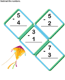 Subtract 1-digit Numbers - subtraction - Kindergarten