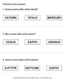 Solar System: Choose the Correct Option - solar-system - First Grade