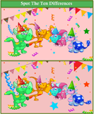 Spot the Differences Dinosaur Party