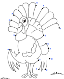Thanksgiving Connect the Dots by Alphabets Turkey