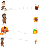 Thanksgiving Tracing - thanksgiving - Preschool