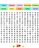 Thanksgiving Word Search Harvest