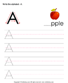 Uppercase Alphabet Writing Practice A
