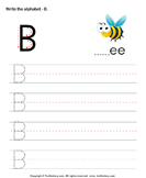 Uppercase Alphabet Writing Practice B