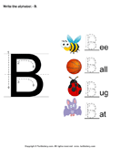 Write Alphabet B in Uppercase