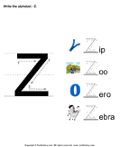 Write Alphabet Z in Uppercase