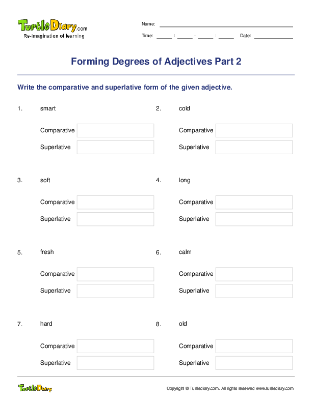 Forming Degrees of Adjectives Part 2