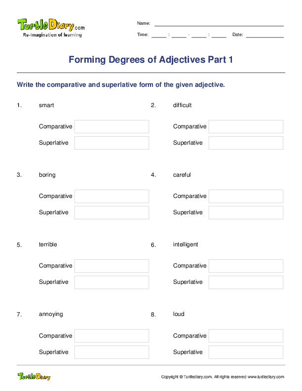Forming Degrees of Adjectives Part 1