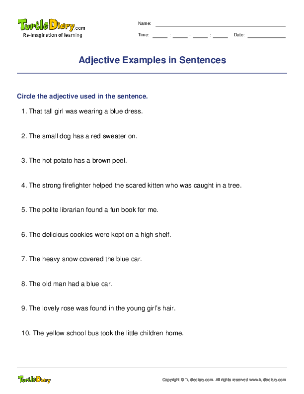 Adjective Examples in Sentences