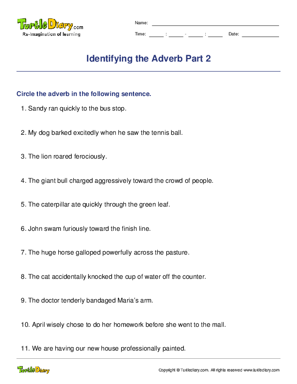 Identifying the Adverb Part 2