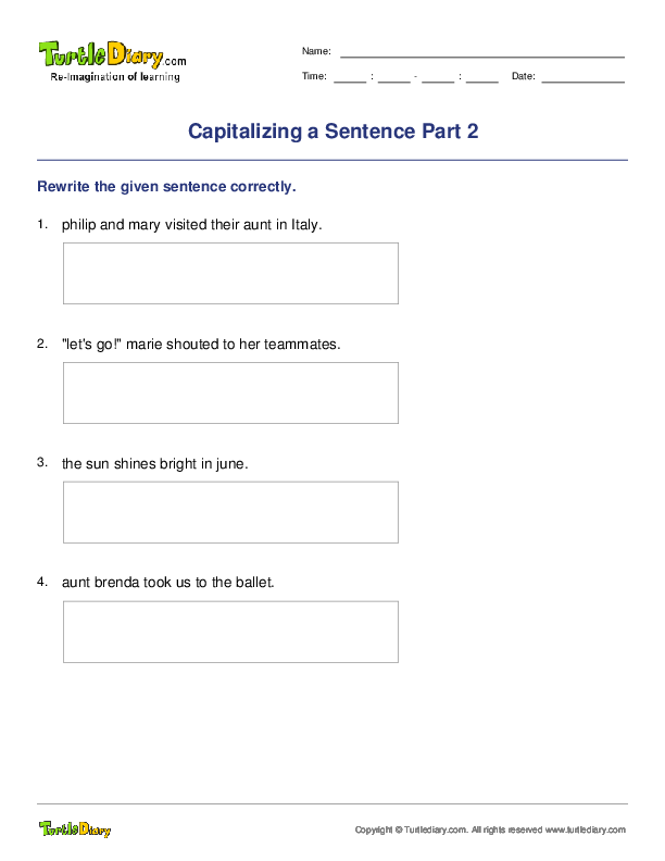 Capitalizing a Sentence Part 2