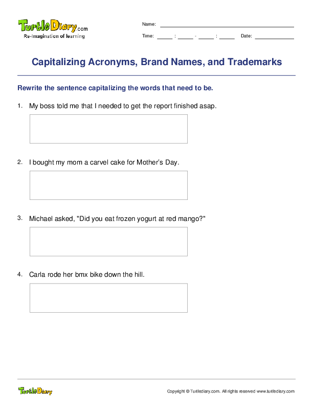 Capitalizing Acronyms, Brand Names, and Trademarks