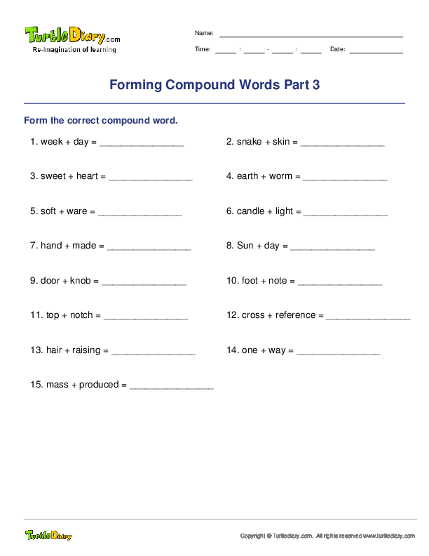 Forming Compound Words Part 3