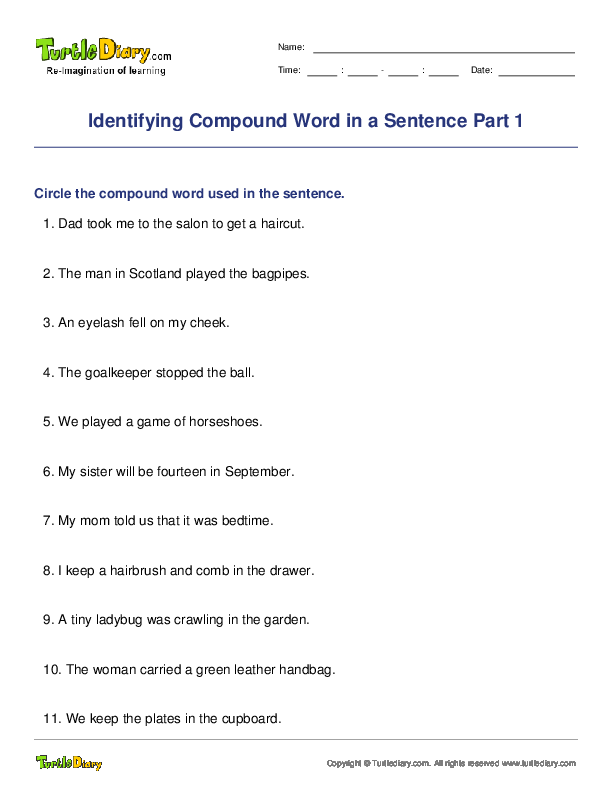 identifying-compound-word-in-a-sentence-part-1-turtle-diary-worksheet