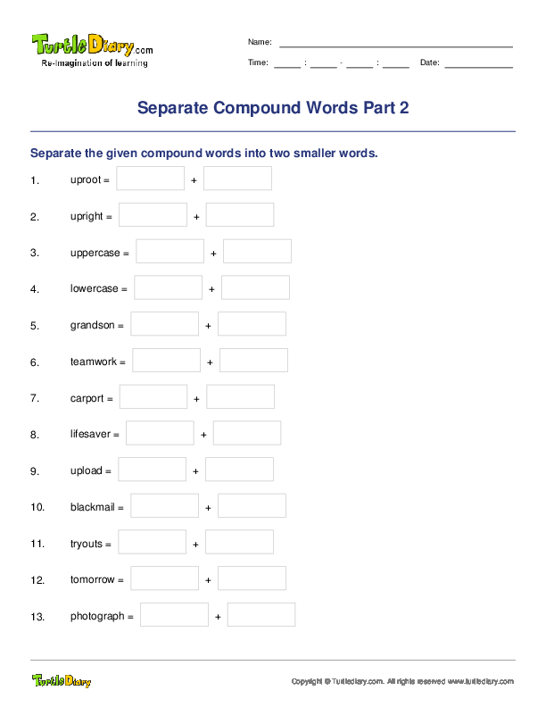 Separate Compound Words Part 2