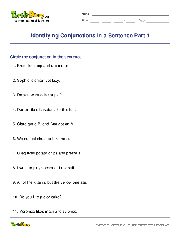 identifying-conjunctions-in-a-sentence-part-1-turtle-diary-worksheet