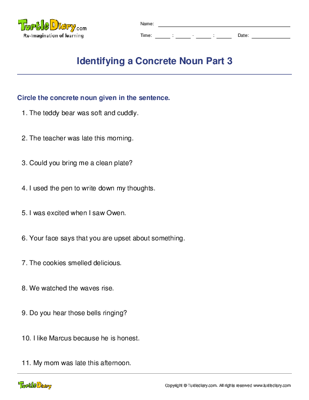 Identifying a Concrete Noun Part 3