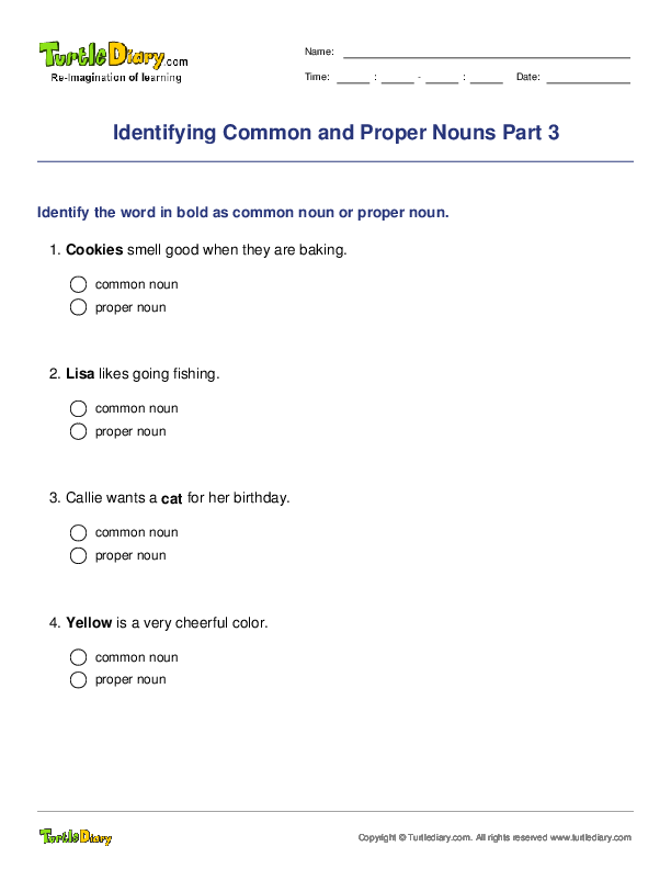 Identifying Common and Proper Nouns Part 3