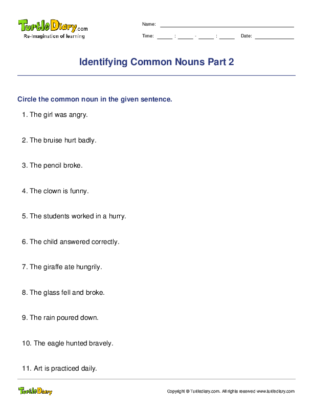Identifying Common Nouns Part 2