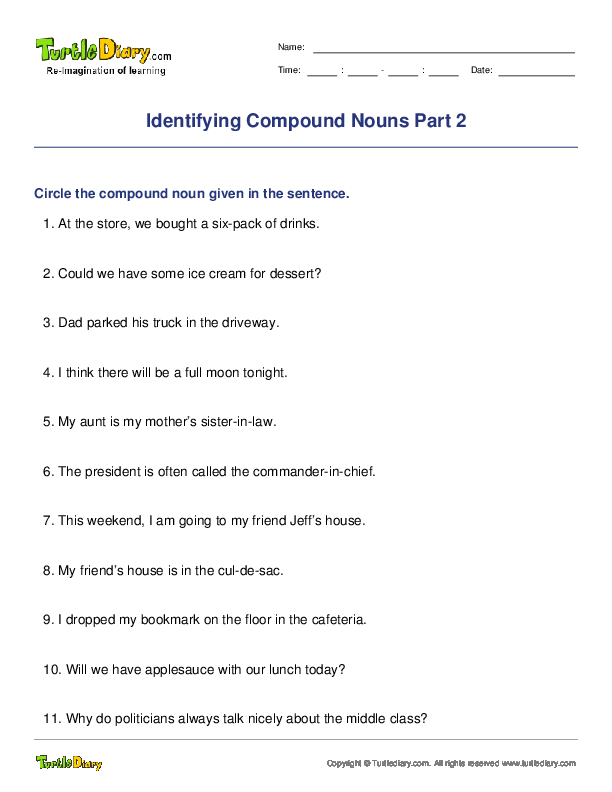Identifying Compound Nouns Part 2