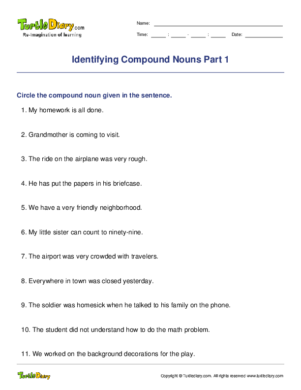 Identifying Compound Nouns Part 1