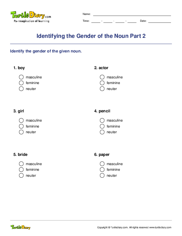 Identifying the Gender of the Noun Part 2